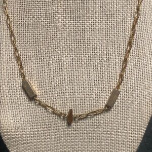 Park Lane Tigers Eye Stone and Gold Chain Necklace
